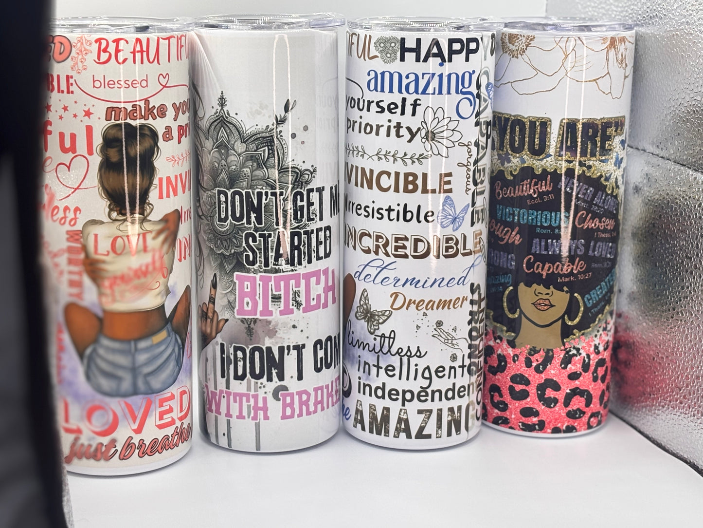 Assorted tumblers