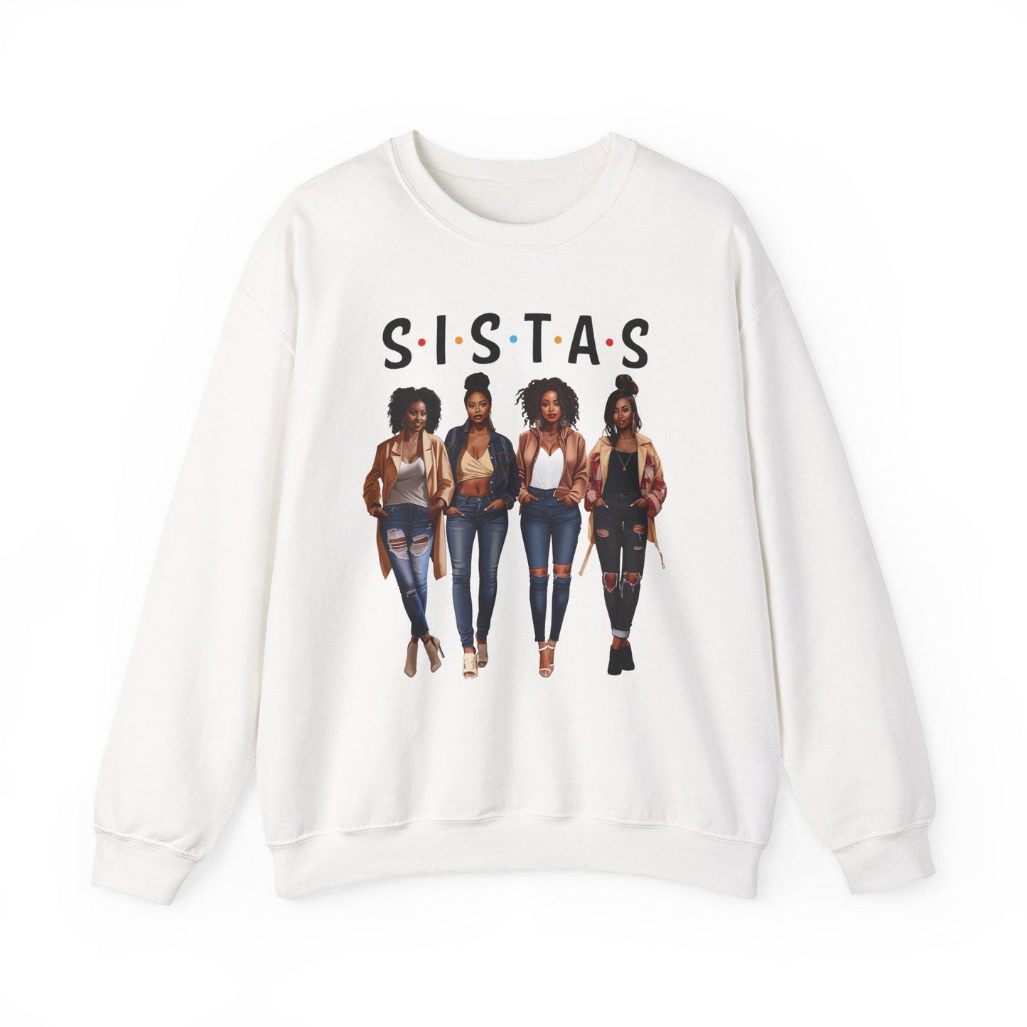 Sistas Crew Neckline Sweatshirts, Unisex Sweatshirt, Crewneck Jumper, African American Sisterhood Pullover, Black Girls Power Sweater,