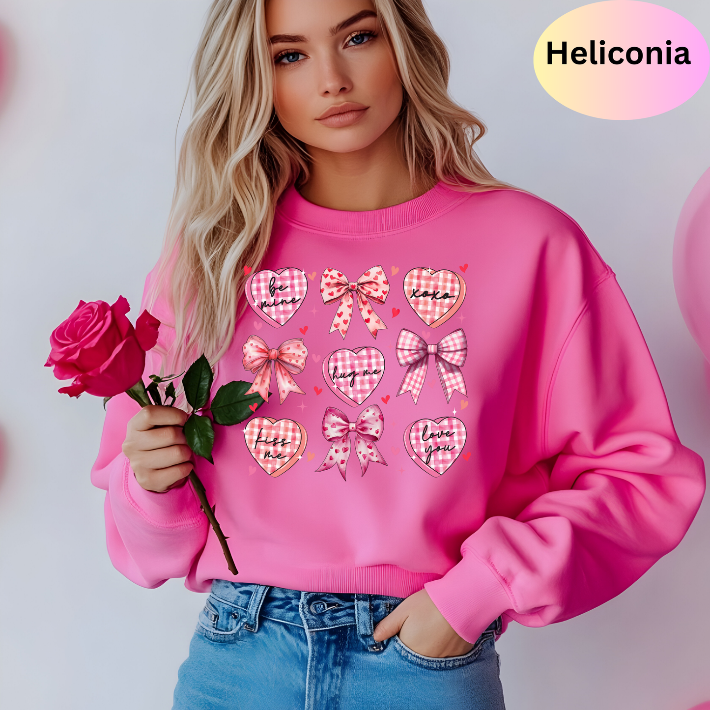Coquette Valentines Bow Sweatshirt