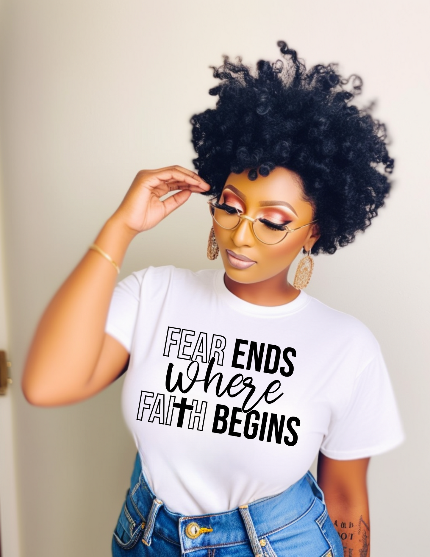 Fear Ends Where Faith Begins T-shirt