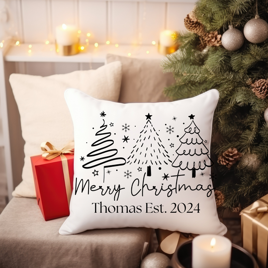 Christmas Tree Throw Pillow