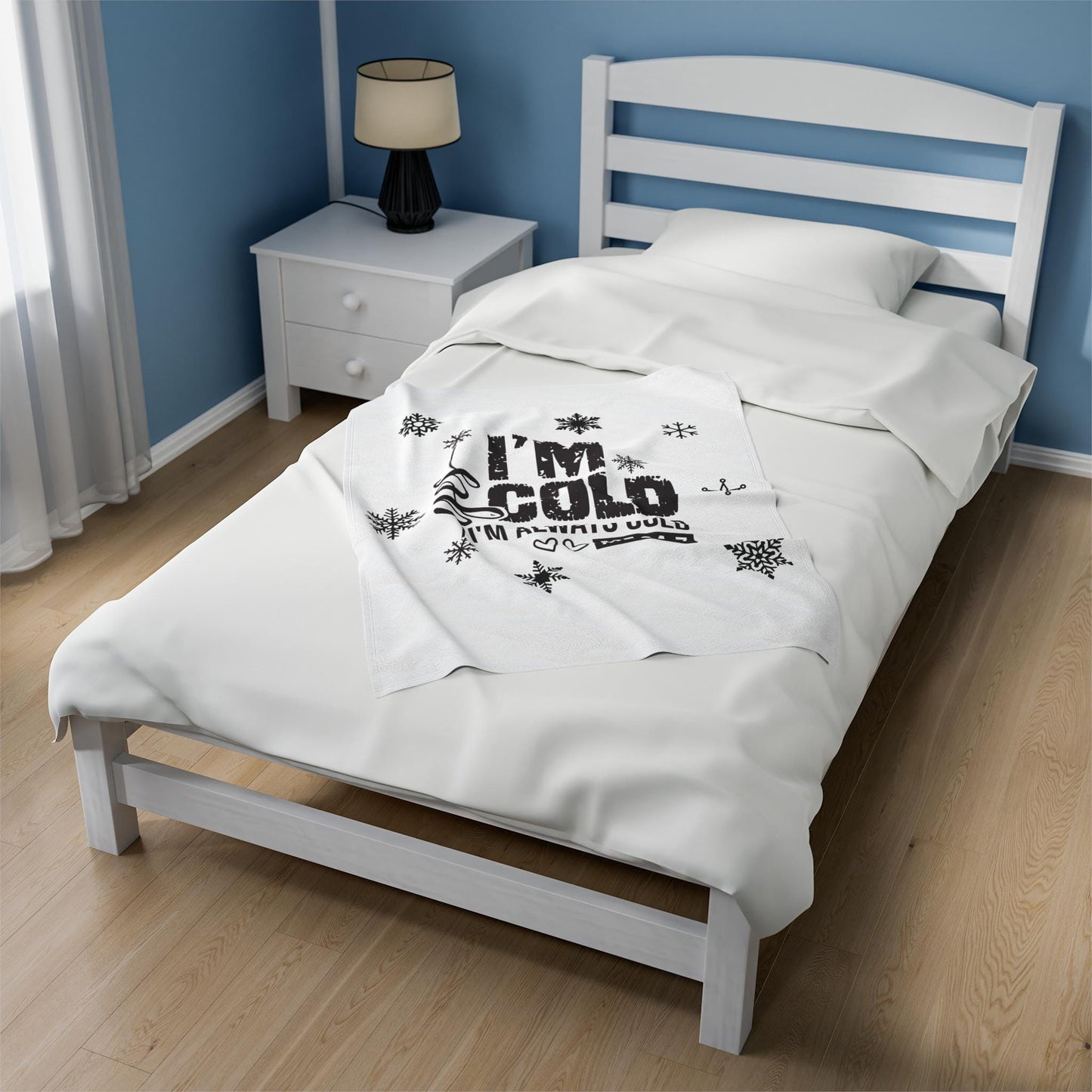 Yes, I'm always Cold Blanket Velveteen Plush Blanket, Cozy Throw Blanket, Soft Fleece Bedding, Warm Cover for Winter Nights, Gift for Home