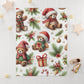Christmas Baby Blanket: Teddy Bear Print, Holiday Nursery Decor (30x40)