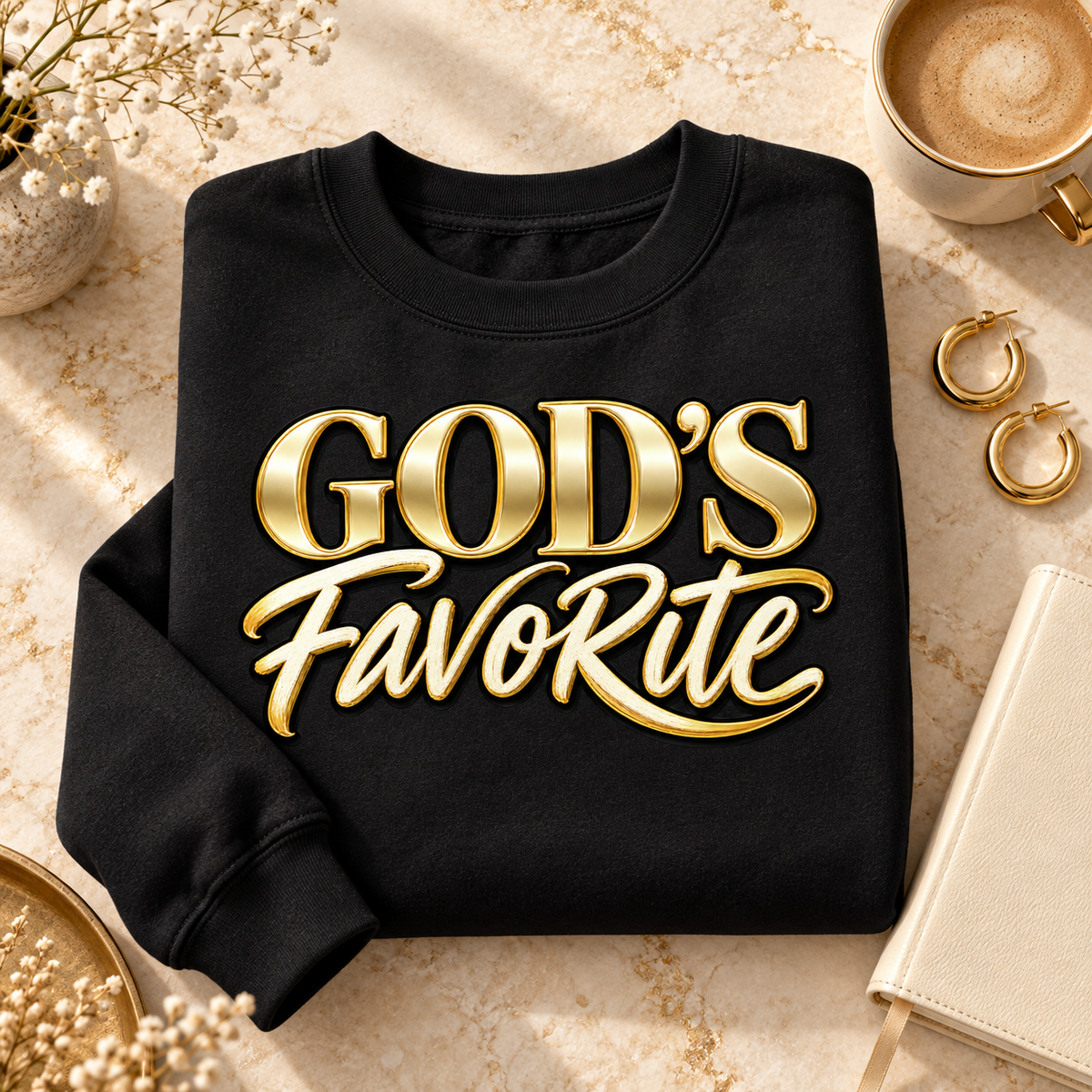 Christian Sweatshirt, Faith Sweatshirt, Christian Apparel, Faith Based Clothing, Christian Gifts for Women, Women’s Crewneck, God’s Favorite