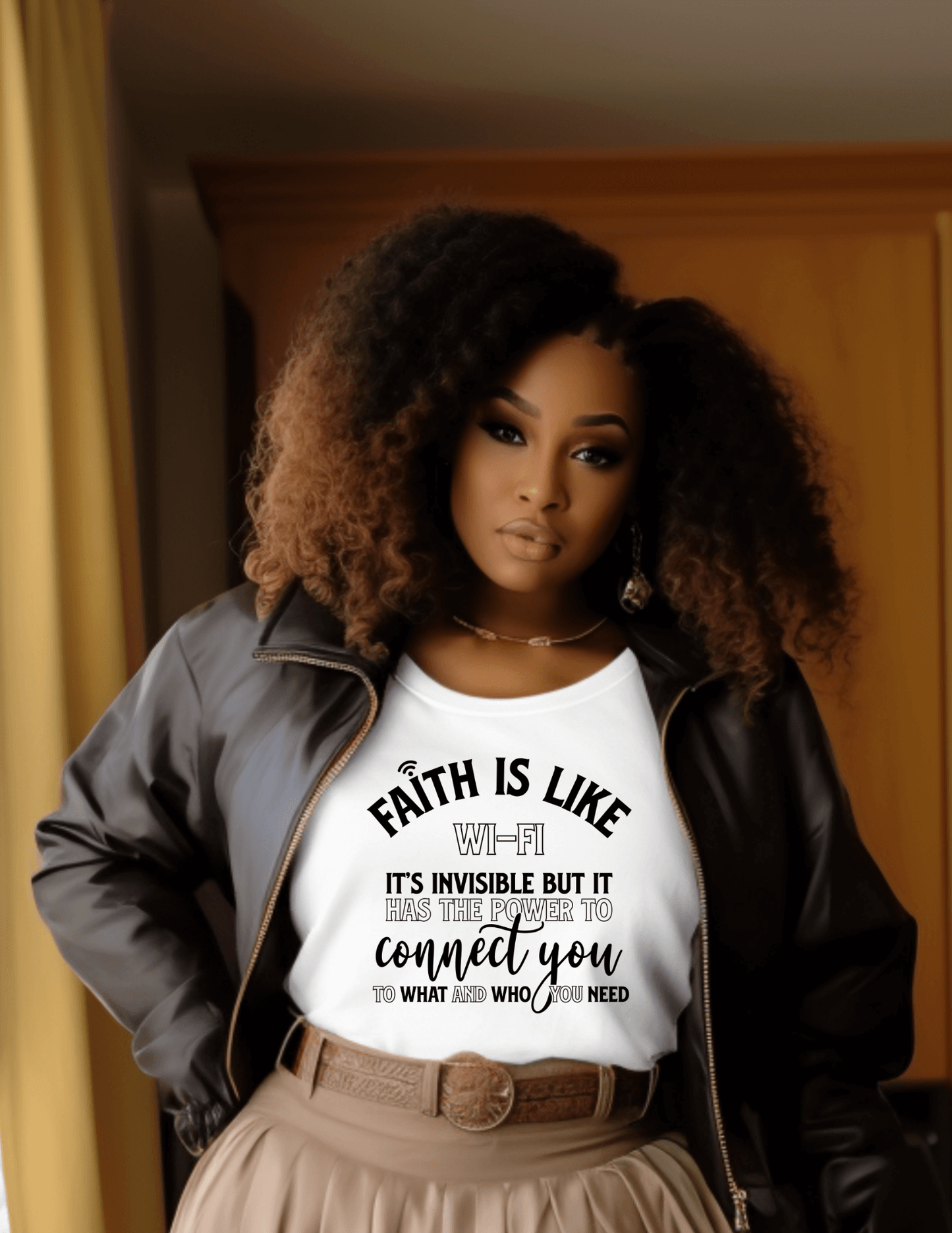 Faith is Like WiFi T-Shirt | Christian Tee for Women