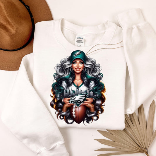 Unisex Eagles Sweatshirt, Sports-Inspired Design, Cozy Casualwear
