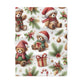 Christmas Baby Blanket: Teddy Bear Print, Holiday Nursery Decor (30x40)