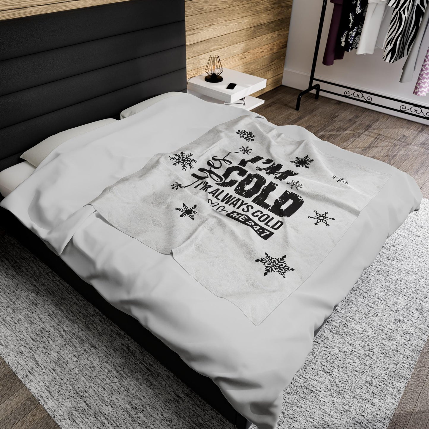 Yes, I'm always Cold Blanket Velveteen Plush Blanket, Cozy Throw Blanket, Soft Fleece Bedding, Warm Cover for Winter Nights, Gift for Home