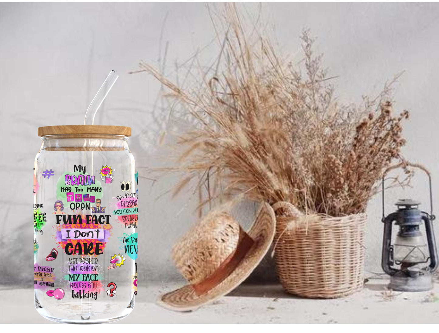 Sarcastic Quotes Libbey Glass Tumbler - 16oz Funny Sipper Cup